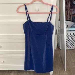 Wild Fable Square Neck Shimmer Mini Dress